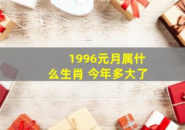 1996元月属什么生肖 今年多大了